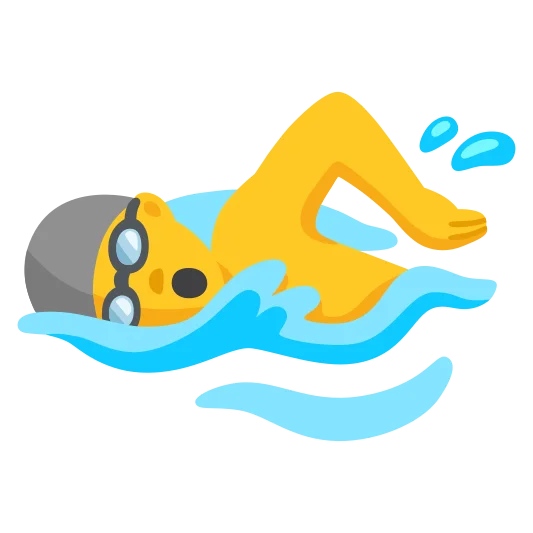 The man swimming emoji.