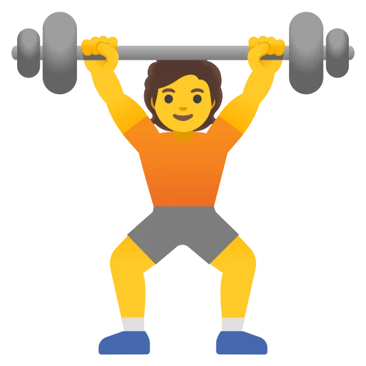 The person lifting weights emoji.