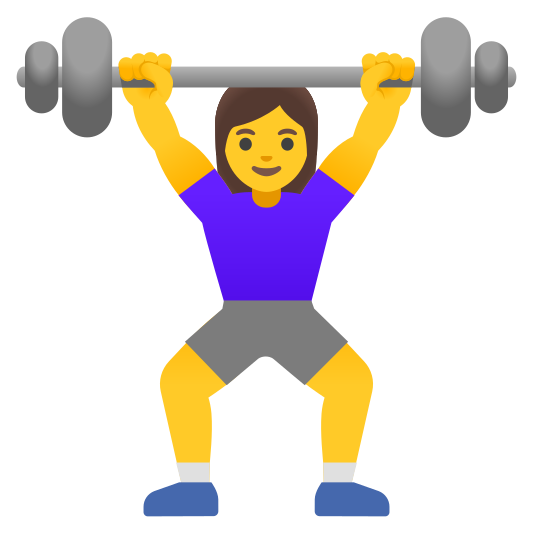 The woman lifting weights emoji.