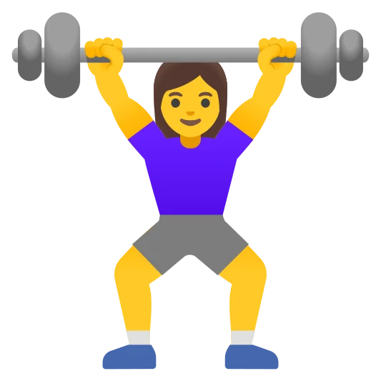The woman lifting weights emoji.