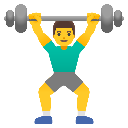 The man lifting weights emoji.