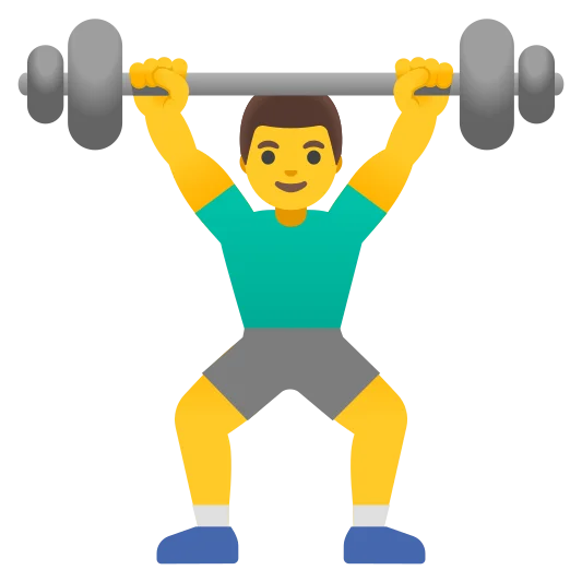 The man lifting weights emoji.