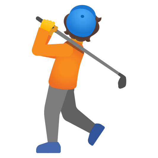 The person golfing emoji.
