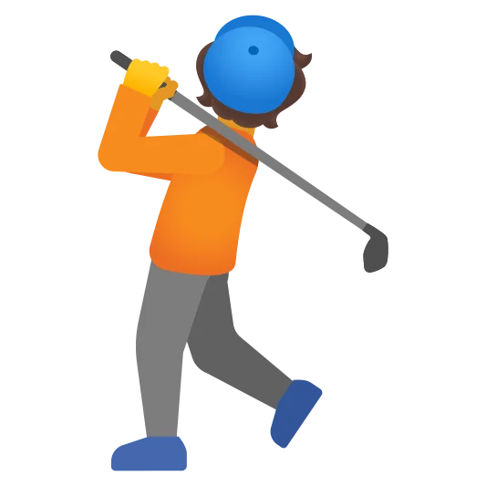 The person golfing emoji.