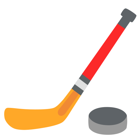 The ice hockey emoji.