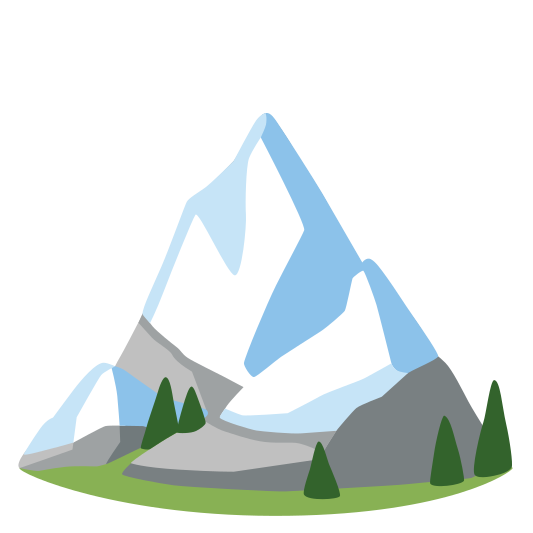 The snow-capped mountain emoji.