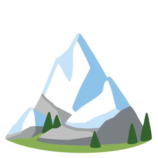 The snow-capped mountain emoji.