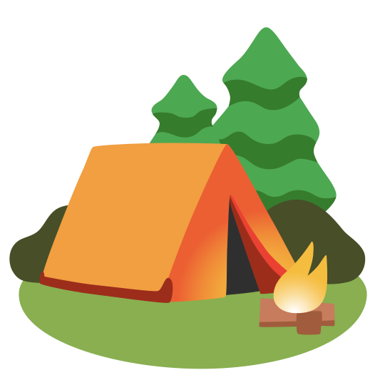 The camping emoji.
