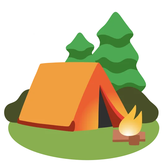The camping emoji.