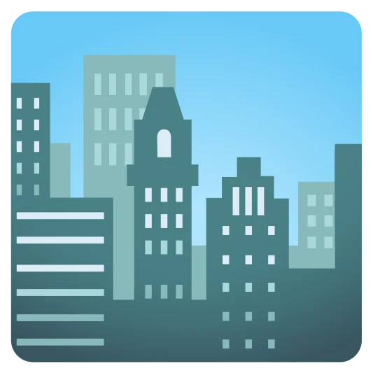 The cityscape emoji.