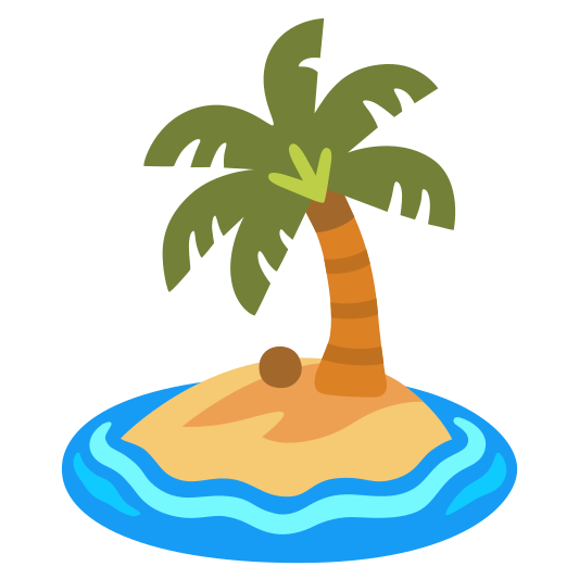 The desert island emoji.