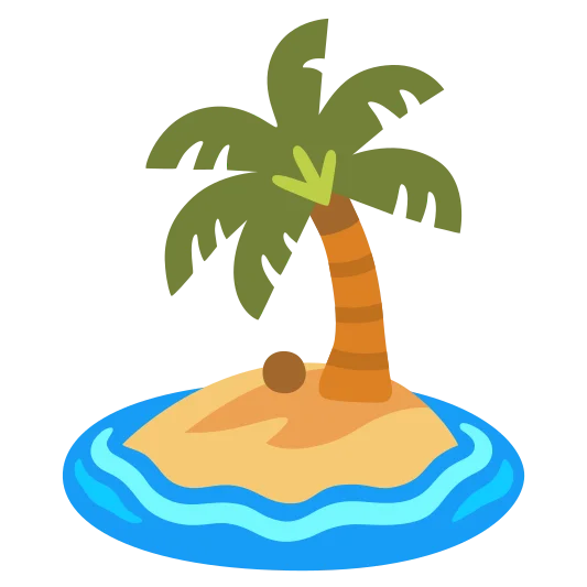 The desert island emoji.