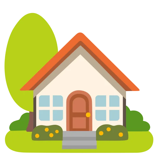 The house with garden emoji.