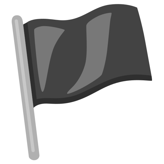 The black flag emoji.