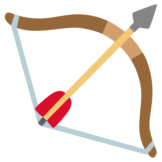 The bow and arrow emoji.