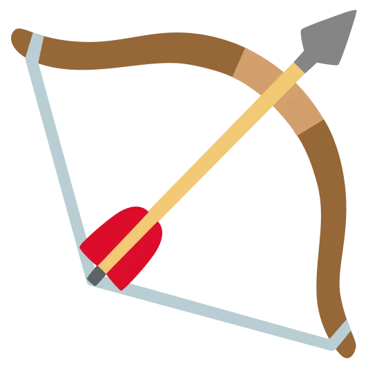 The bow and arrow emoji.
