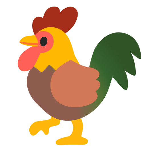 The rooster emoji.