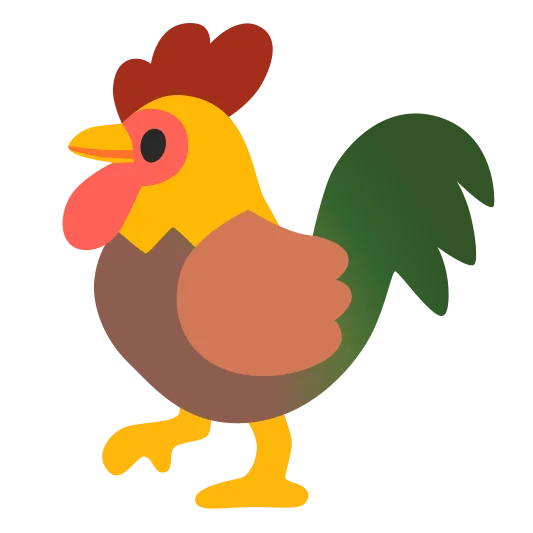 The rooster emoji.