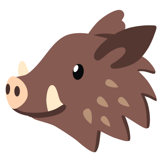 The boar emoji.