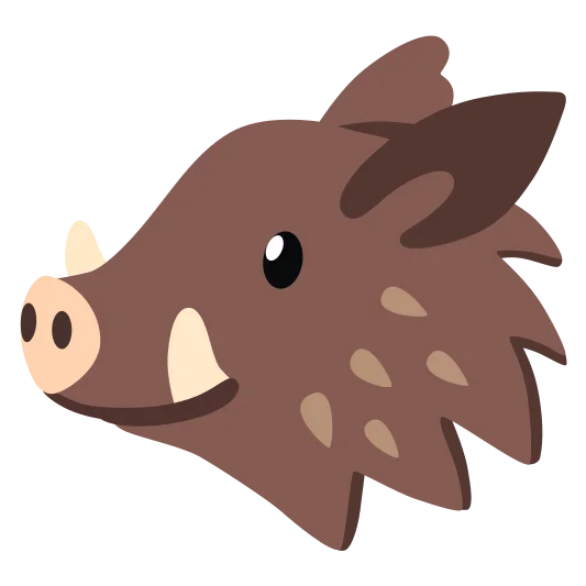 The boar emoji.