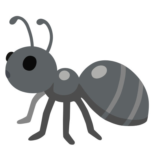 The ant emoji.