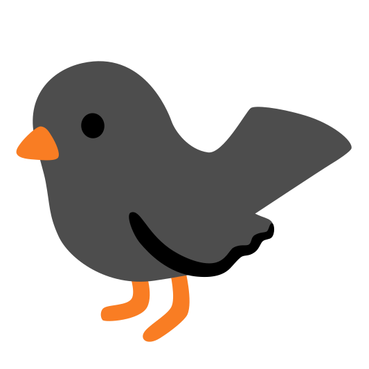 The black bird emoji.