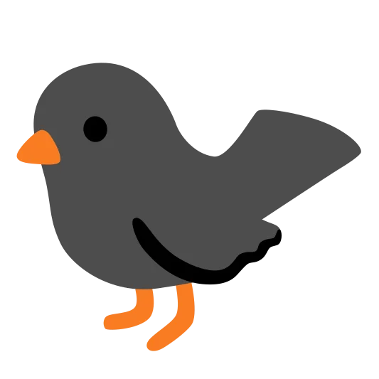 The black bird emoji.