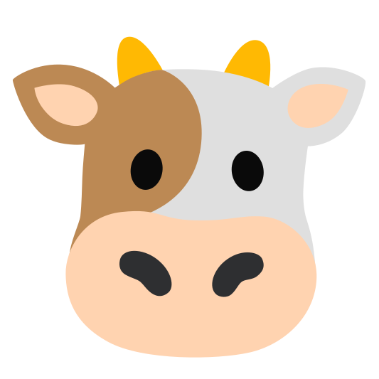 The cow face emoji.