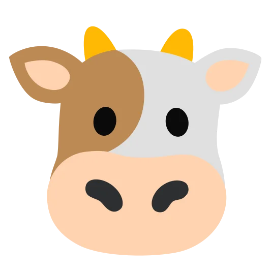 The cow face emoji.