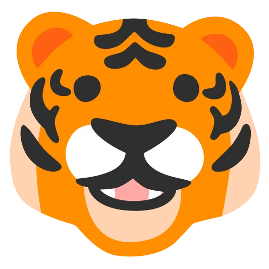 The tiger face emoji.