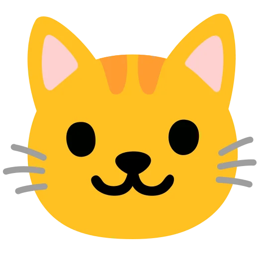 The cat face emoji.