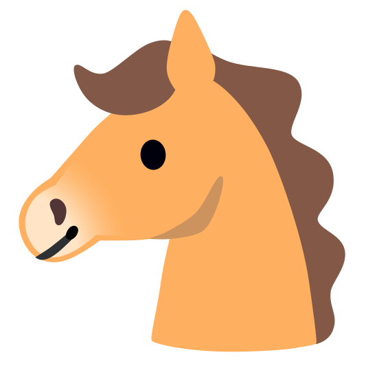 The horse face emoji.