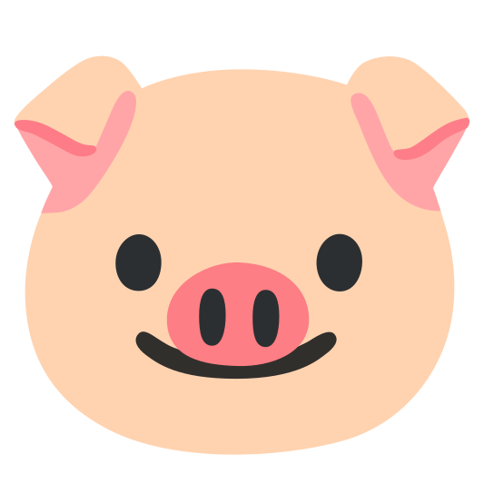 The pig face emoji.
