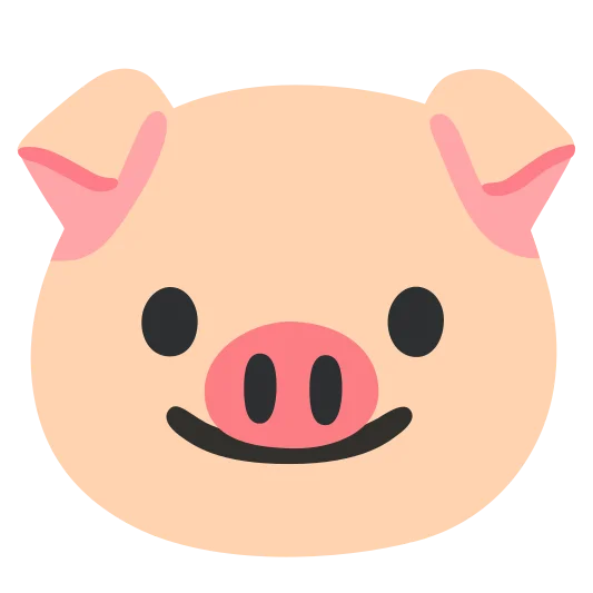 The pig face emoji.