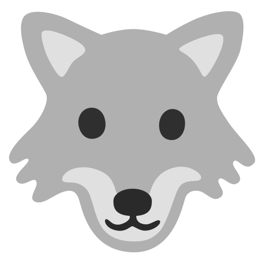 The wolf emoji.