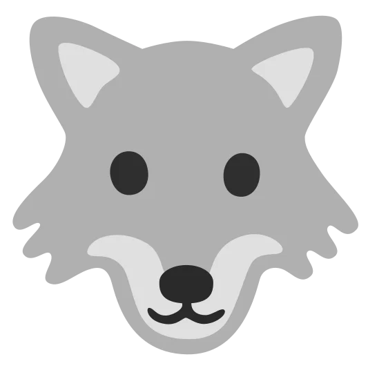 The wolf emoji.