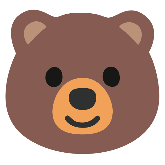 The bear emoji.