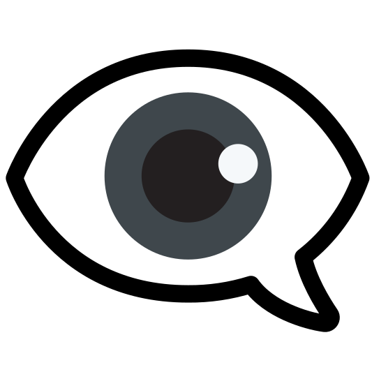 The eye in speech bubble emoji.
