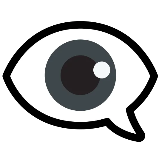 The eye in speech bubble emoji.