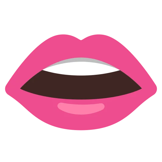The mouth emoji.