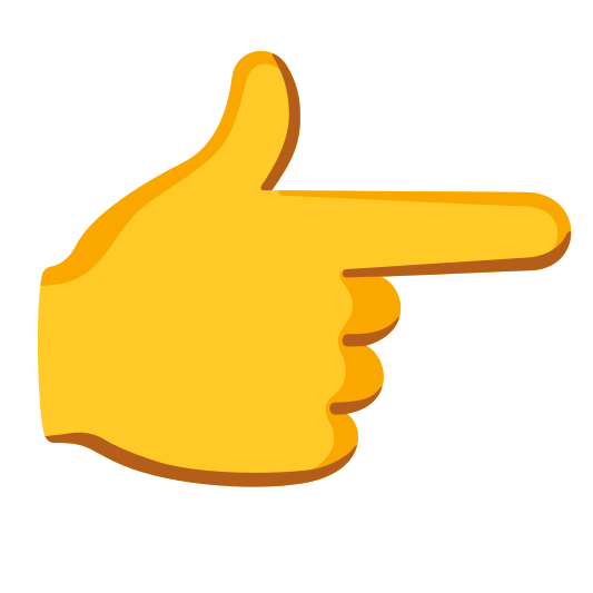 The backhand index pointing right emoji.