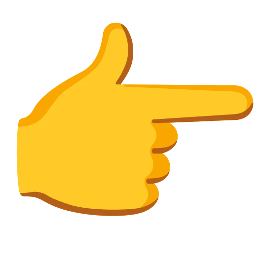The backhand index pointing right emoji.