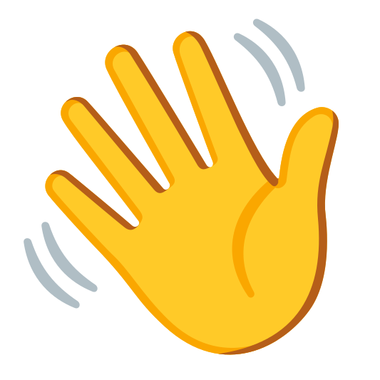 The waving hand emoji.