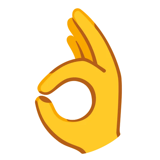 The ok hand emoji.