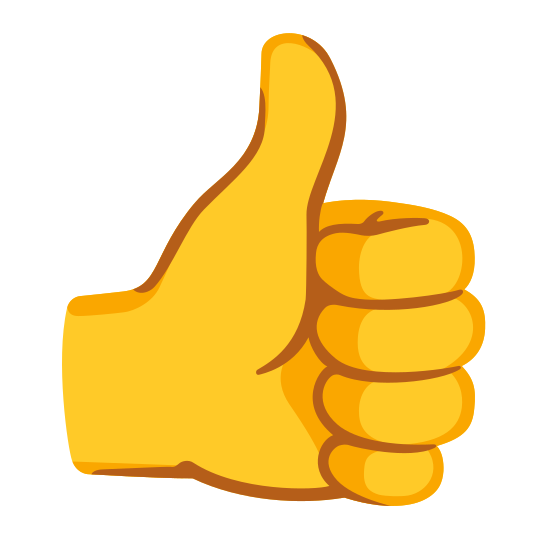 The thumbs up emoji.