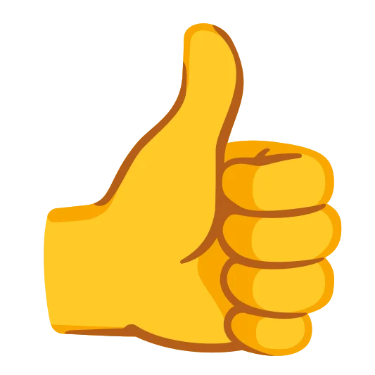 The thumbs up emoji.