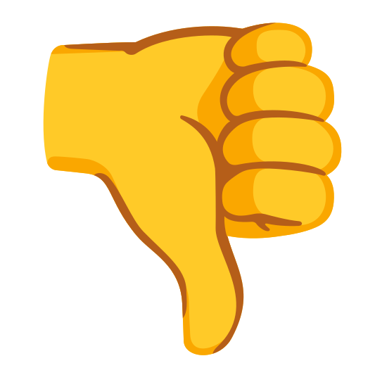 The thumbs down emoji.