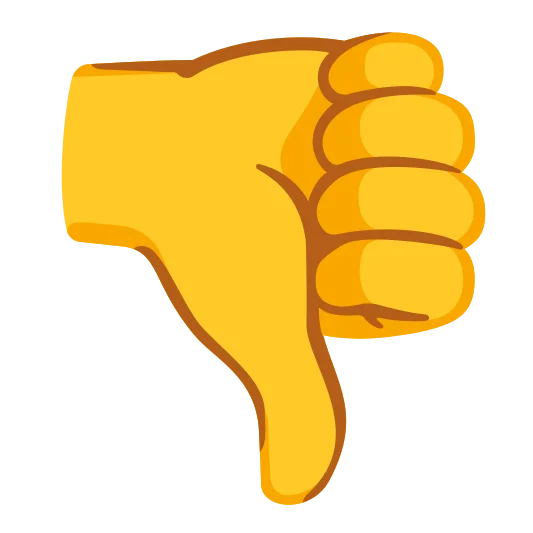 The thumbs down emoji.