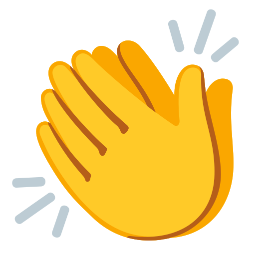The clapping hands emoji.