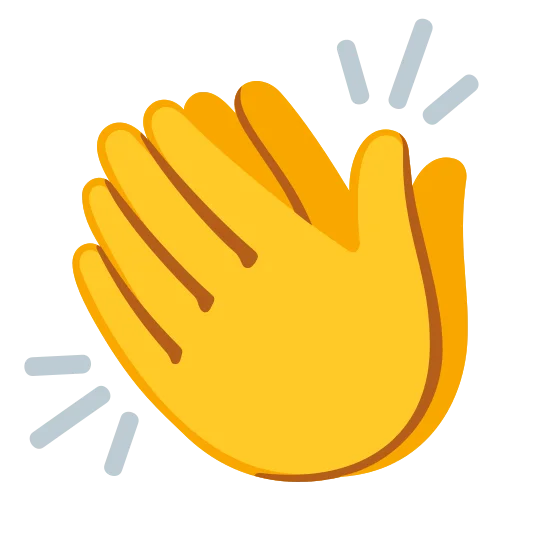 The clapping hands emoji.